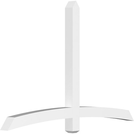 Ekena Millwork Bellingham Architectural Grade PVC Gable Bracket, 72"W x 48"H x 4"D x 4"F, 16/12 Pitch GBP072X48X0404BEL00